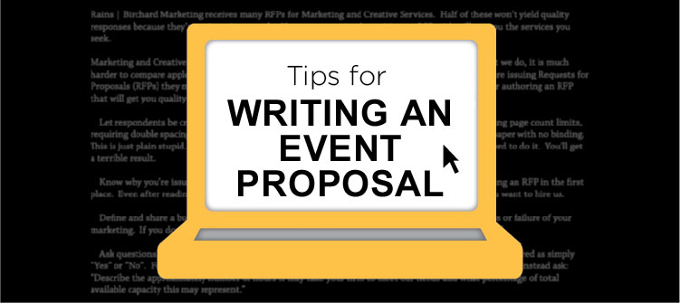 How to write a proposal for an event planner